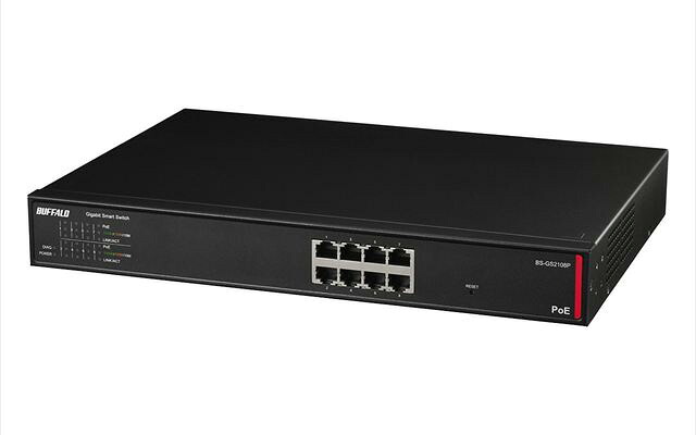 【マラソン期間中 P3倍】BUFFALO BS-GS2108P 法人向け レイヤー2 Giga PoE スマートスイッチ BS-GS21Pシリーズ【代引不可】｜meidentsu shop