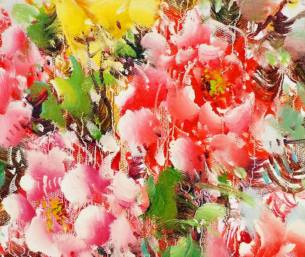 【楽天市場】花の絵 絵画 油絵 アートパネル開業祝い 開院祝い「花瓶の花」額入り油絵20号（額約75cm×65cm）おしゃれな壁掛け油絵の高級