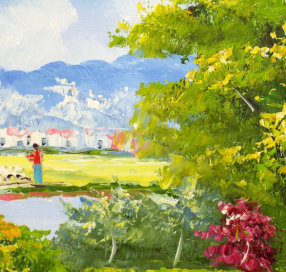 【楽天市場】風景の絵 絵画 油絵 アートパネル開業祝い 開院祝い「バルビゾンの風景」額入り油絵20号（額約75cm×65cm）おしゃれな壁掛け