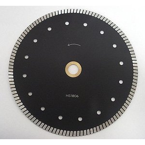 Φ200ｍｍダイヤモンドタイルカッター　粒度＃100/120 （25.4&minus;15.88ｍｍ金属リング付き）｜メイハン