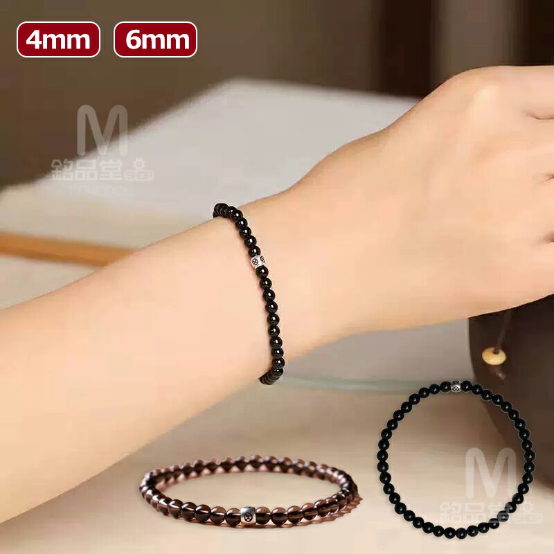 楽天市場】オブシディアン 黒曜石 ブレスレット 黒い石 パワーストーン