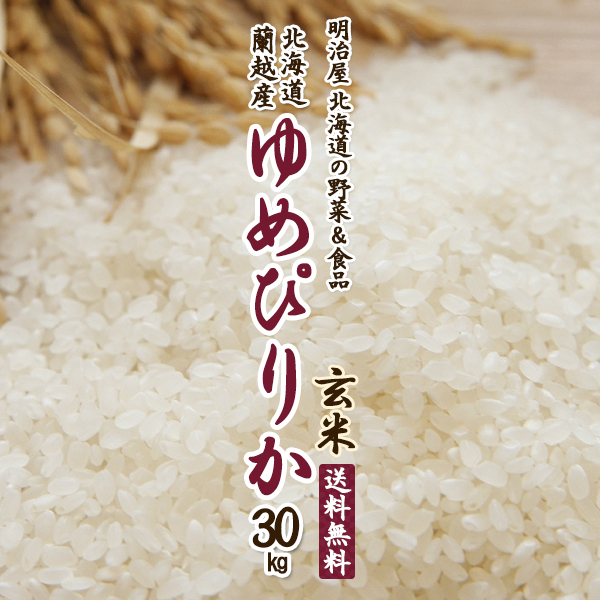 ゆめぴりか 30kg 玄米 送料無料 10kg×3袋でのお届け 令和4年 新米 北海道産 蘭越産 送料込み ユメピリカ 北海道米 【再入荷】