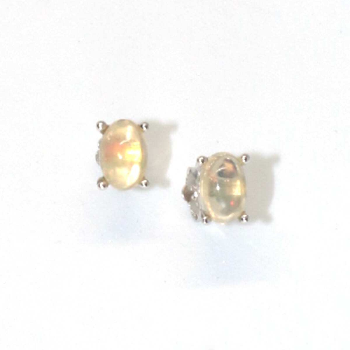 【シルバー オパール ピアス(S)】 simple silver series(SS)(AA)