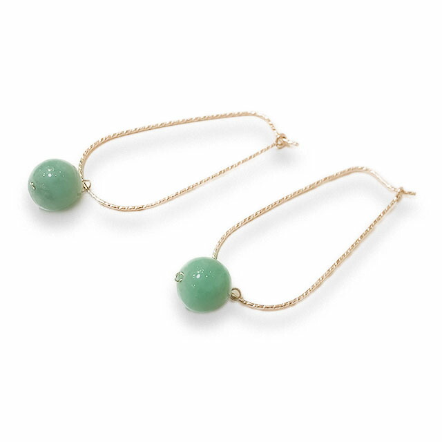 No3270 A貨 天然 翡翠 ヒスイ 本ヒスイ ダイヤモンド ピアス ピアス