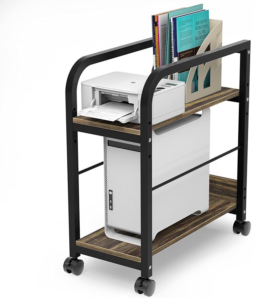 Dewel パソコンワゴン 幅60cm 3段棚板高さ調節可能 キャスター付き 落下防止バー付き 取っ手 デスク下収納 Pcワゴン 複合機ラック Cpuワゴン サイドワゴン デスクワゴン Pc本体収納 パソコンスタンド Bouncesociety Com