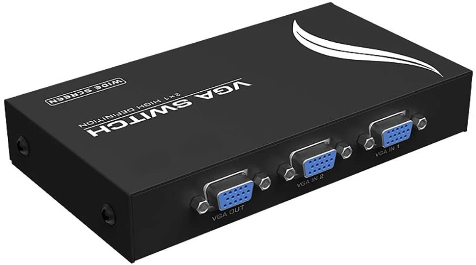 【マラソン限定5倍P付】VGA切替器 入力1出力/1入力2出力 ES-Tune ワイド画面対応 フルHD 1080P 手動式切替器 電源不要  Meisai Commerce