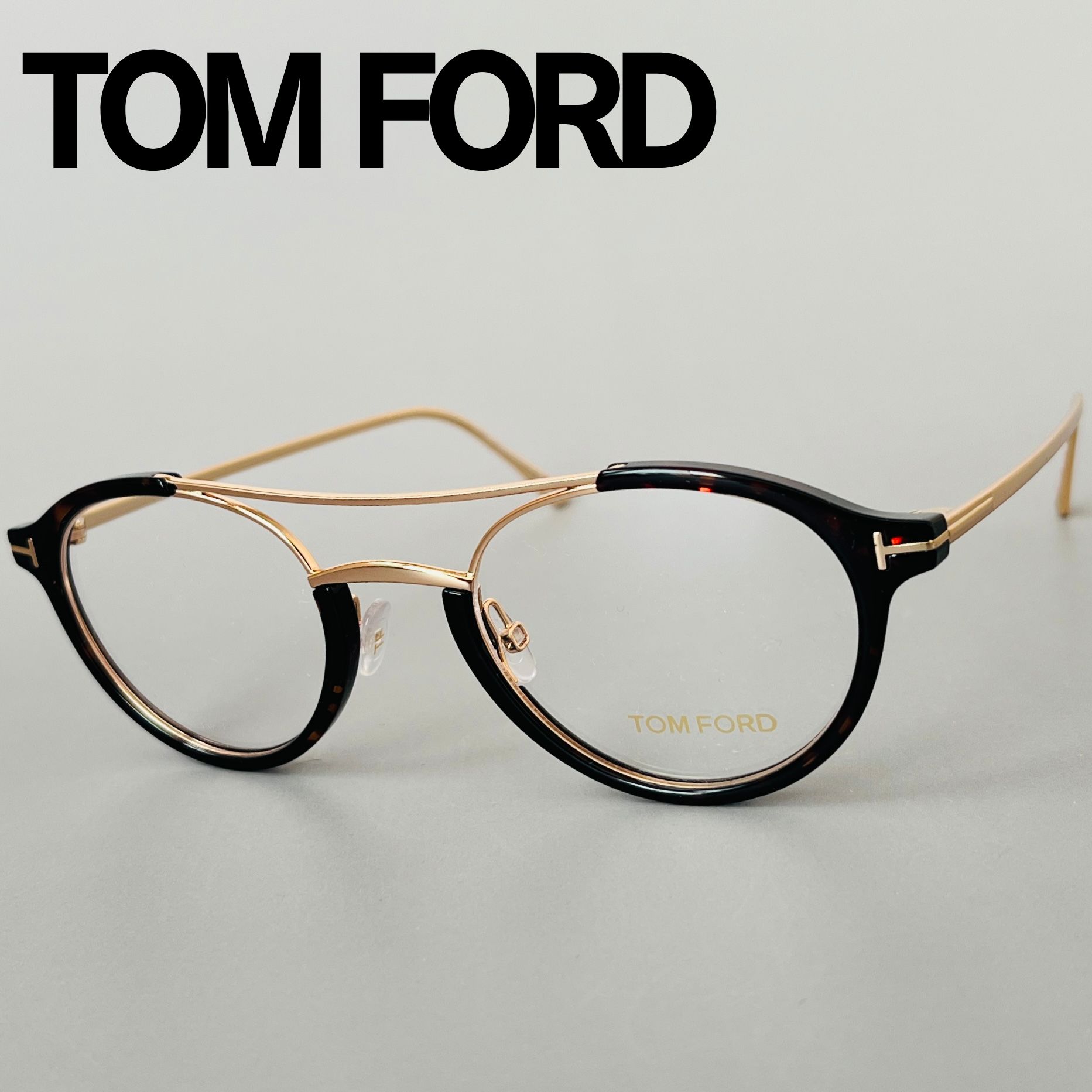 楽天市場】メガネ トムフォード メンズ レディース ツーブリッジ TOM FORD ブラック ゴールド 新品 ラウンド 黒 金 眼鏡 めがね オーバル  メタル FT5515 : メイトクフレーム