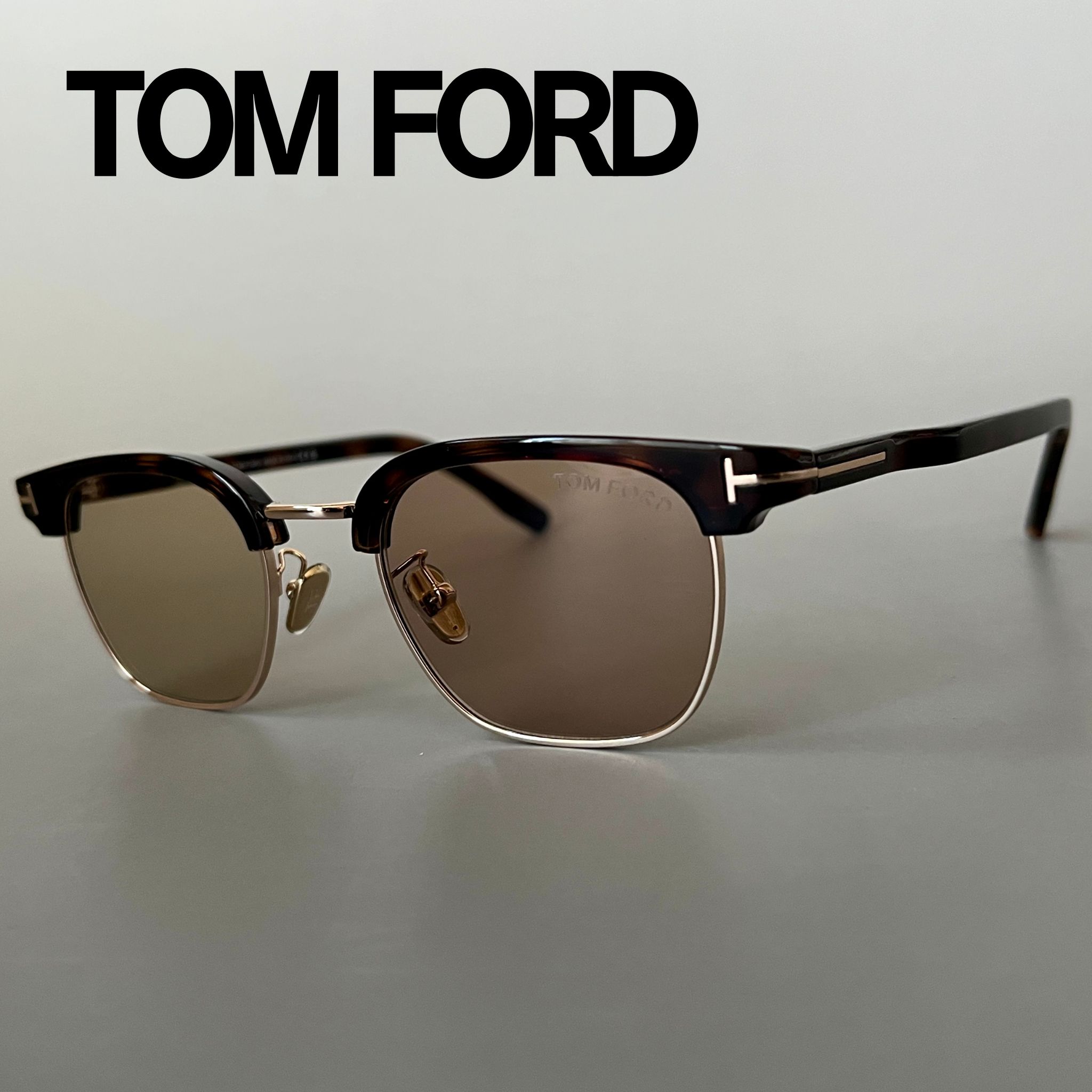 【2000円OFFクーポン！P2倍】お買い物マラソン 7/19 20時～7/26 1:59まで トムフォード サングラス TOM FORD アジアンフィット FT1119 サーモント ブロー ブラウン ゴールド イタリア製 男女兼用 新品 UVカット 茶色｜メイトクフレーム 44,800円