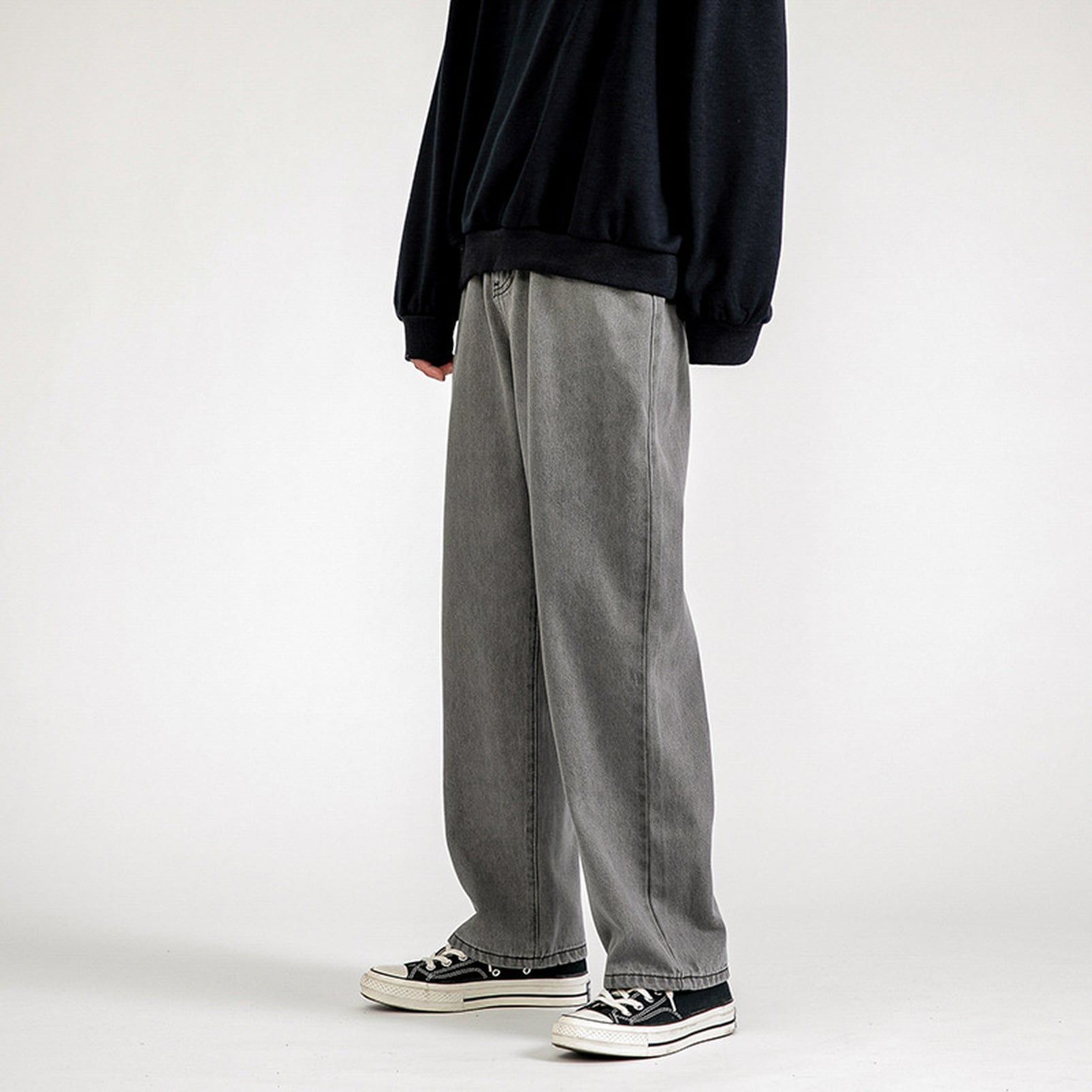 デニム ワイドパンツ メンズ ワイド デニムパンツ ストレート ゆったり カジュアル ストリート ユニセックス ジーパン ジーンズ サックス
