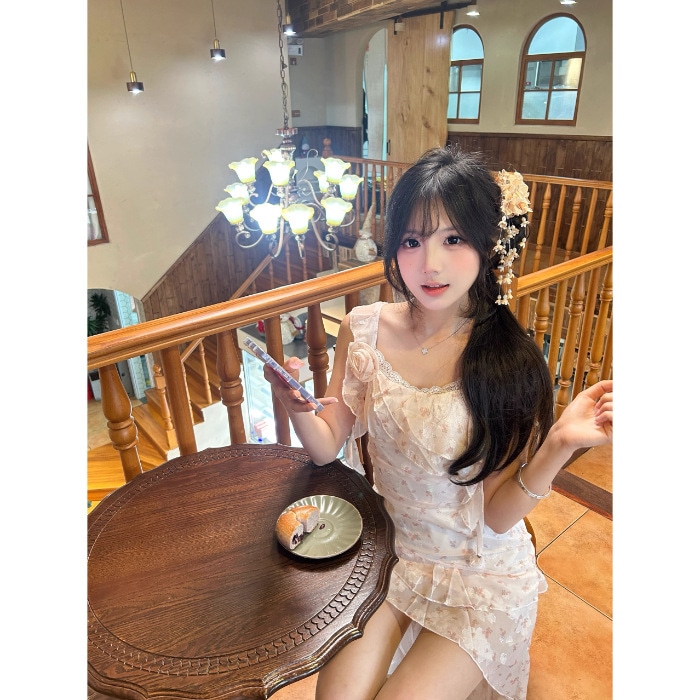 衣装 レディース スピード競技 フラウンス 御花 キャミソール 華燭の典 寄りあい 御召しもの 春夏 秋 成年者 好いたらしい 膝丈 A伝達ルート フレンチ表現スタイル シアー 心地好い ミニ 御手伝いさん風 ソフトフレ