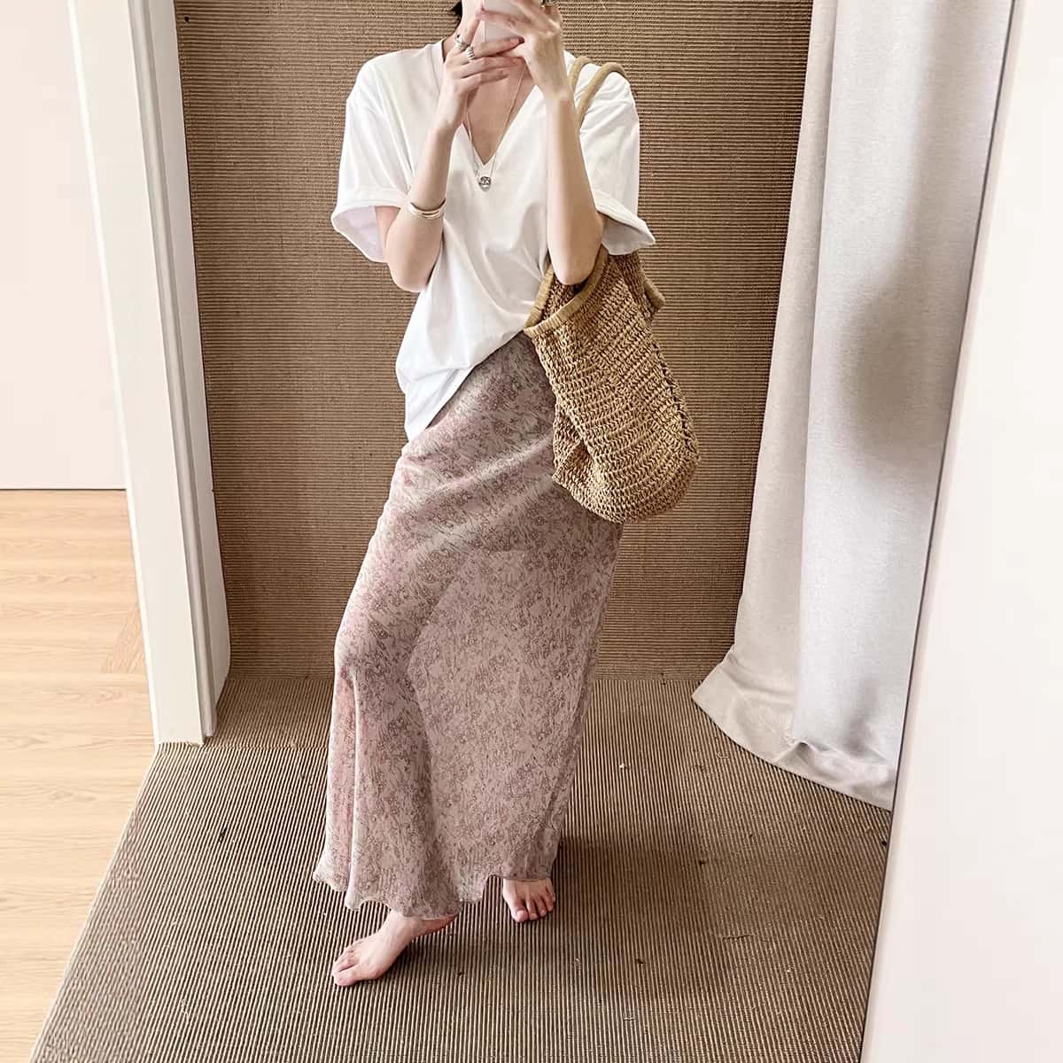 ロングスカート レディース マキシ丈 花柄 エーライン フレアスカート ハイウエスト 体型カバー ゆったり ふんわり 総柄 春 夏 秋 ボタニカル 華やか 上品 きれいめ お出かけ リゾート 海 普段
