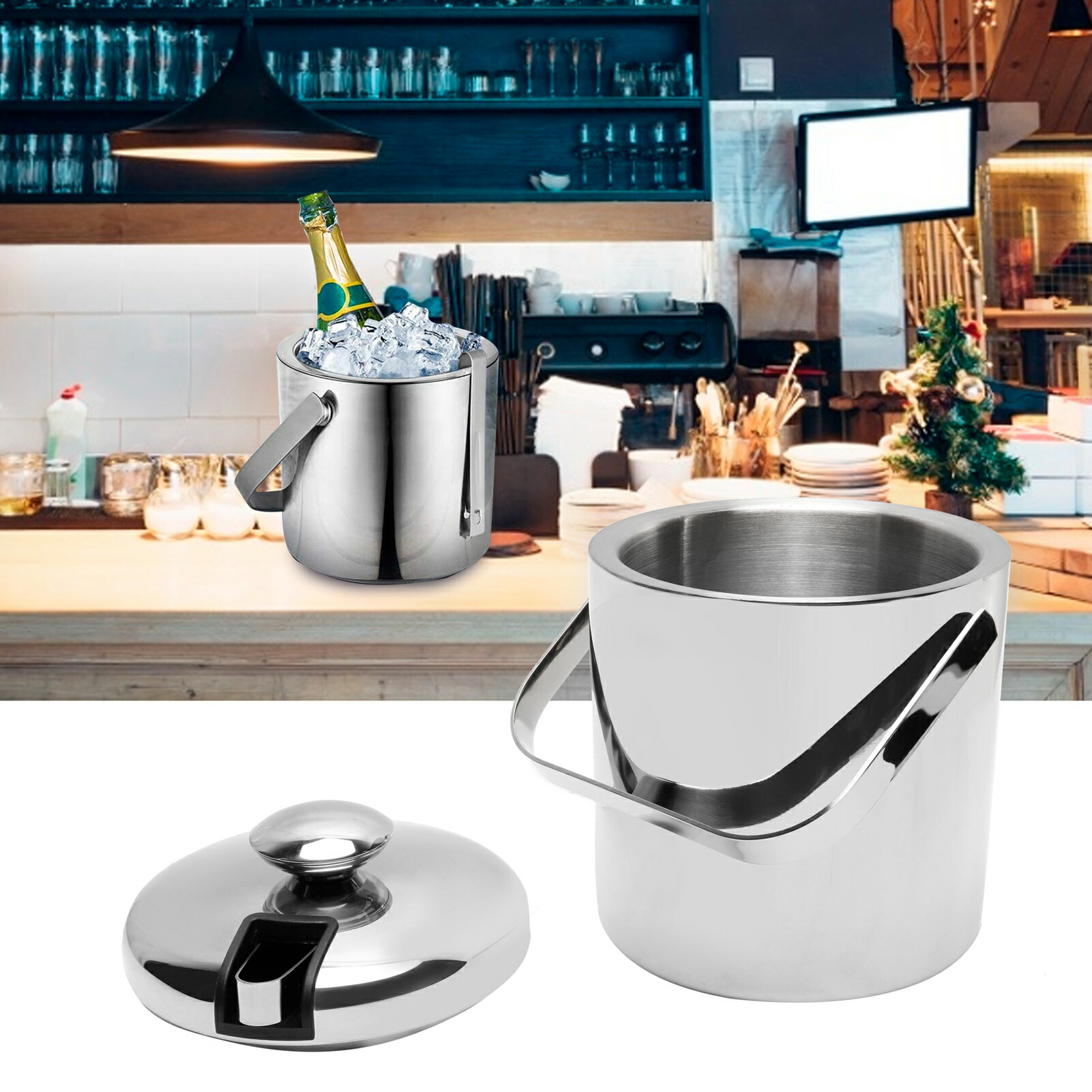 楽天市場】【MOMTAG】真空二重構造 ステンレス アイスペール 2L SUS304