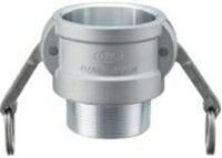 小澤物産 レバーカップリング OZ-B-AL-4 (100A) オスネジ型カプラー アルミニウム 【当商品のご購入は別途送料1,728円が必ず掛かります】