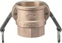 小澤物産 レバーカップリング OZ-D-BR-21/2 (65A) メスネジ型カプラー ブロンズ 【当商品のご購入は別途送料1,728円が必ず掛かります】｜伝動機 店