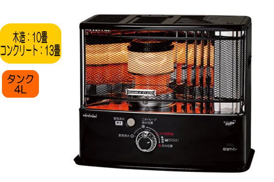 トヨトミ：携帯型原油暖房器(照りかえす型)(黒いこと)/RC-W36N-B