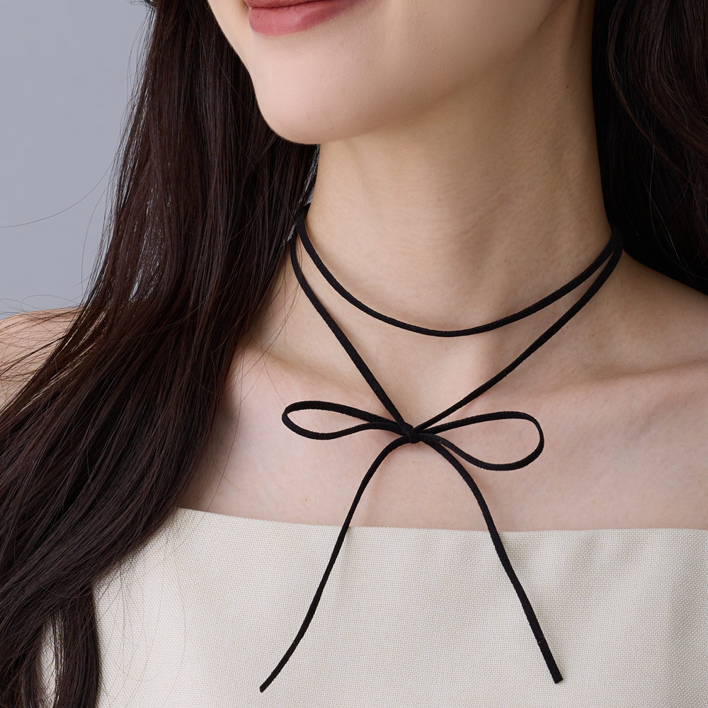 楽天市場】【25%OFFクーポン対象！】 チョーカー スエード 2連 ロング