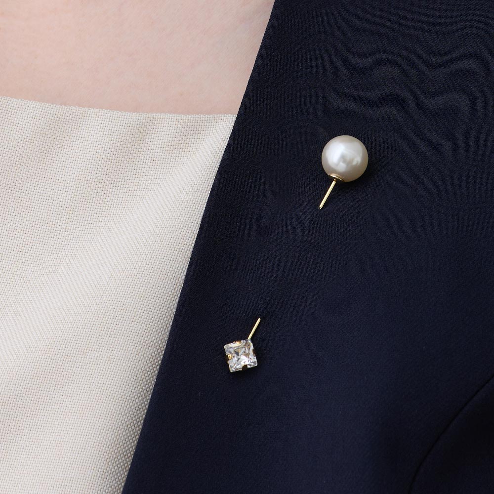 楽天市場】【クーポンで20%OFF】 ブローチ パール ピン 日本製 K18GP