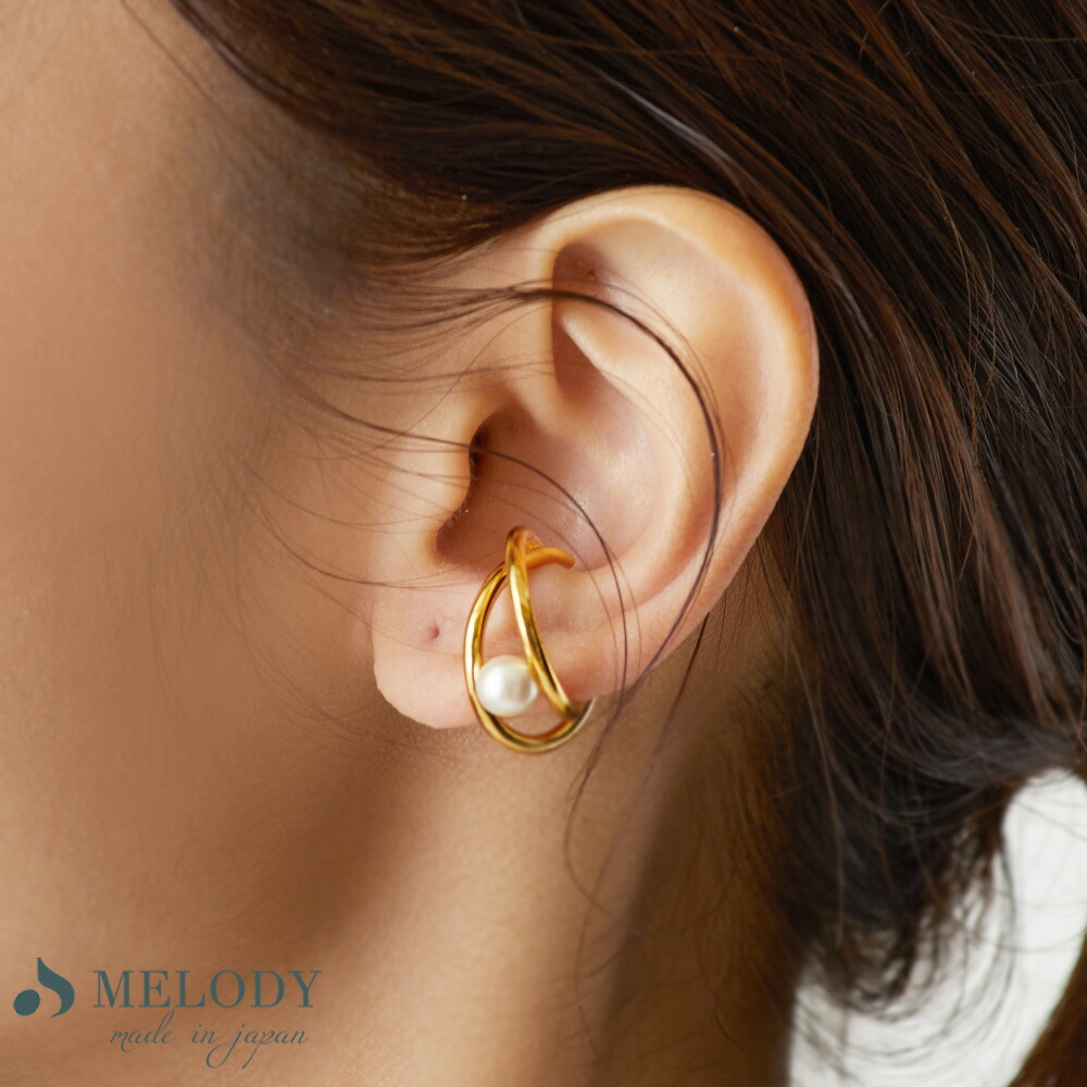 未使用 Sweet Pea パール ピアスカフス イヤカフ K18 YG 未使用 Sweet Pea パール ピアスカフス イヤカフ K18 YG