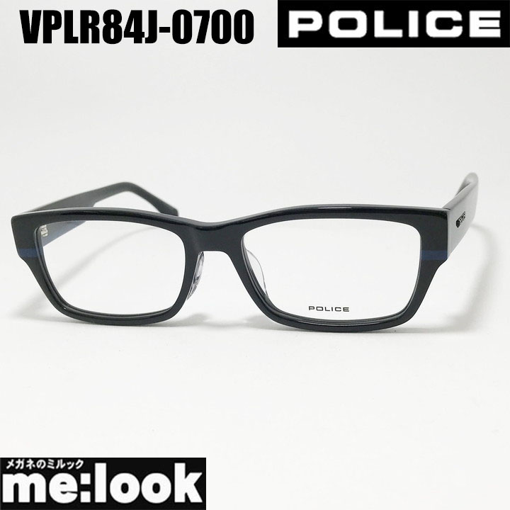 POLICE ポリス眼鏡 メガネ フレーム サングラスVPLR84J-0700-53度付可 シャイニーブラック/シャイニーブルーリビジョン製レンズでお好きなサングラス作成可能｜メガネのミルック