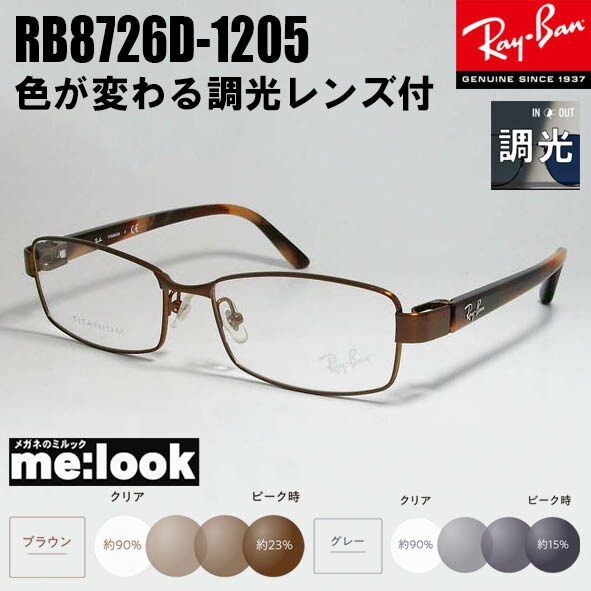 楽天市場】RayBan レイバン訳あり 眼鏡 メガネ フレームRB8726D-1205-55 度付可RX8726D-1205-55ダークブラウン :  メガネのミルック