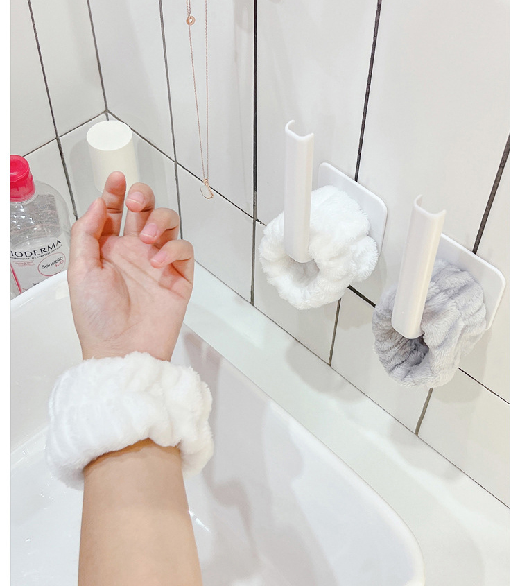 営業 洗顔用 リストバンド パープル スキンケア 腕 袖が濡れない メイク 韓国雑貨