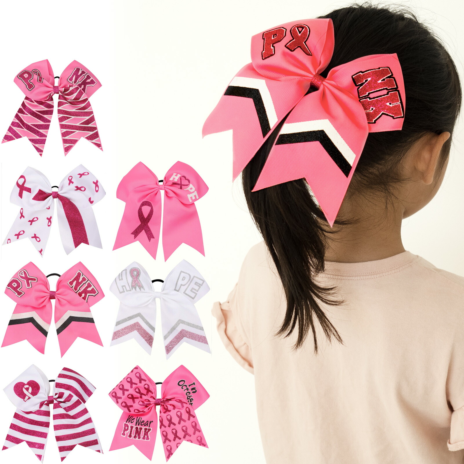 楽天市場】リボン ゴム ピンクチアリボン ヘアゴム チア 大きめ リボン