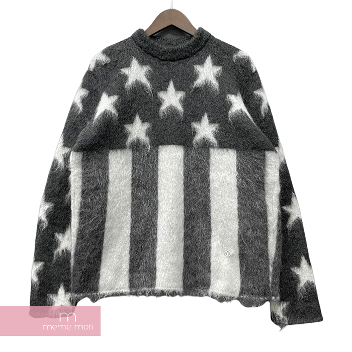 情熱セール LOUIS VUITTON 2019AW USA Flag Mohair Jacquard Crewneck