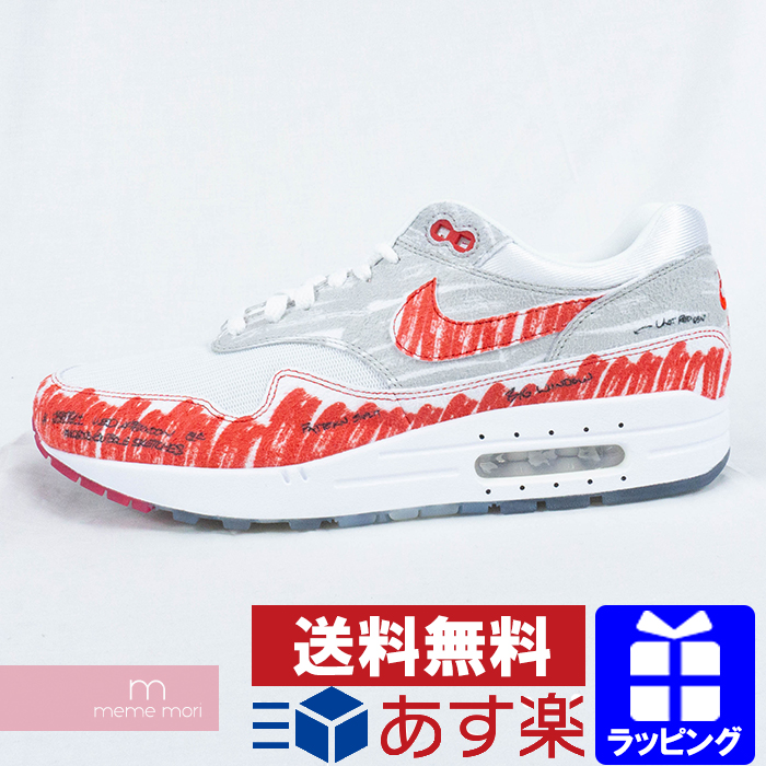 Nike 2019ss Air Max 1 Sketch To Shelf Cj4286 101 Kie Ney Amax 1 Sketching Toe Shelf Low Frequency Cut Sneakers White X Red Size Us95275cm Present