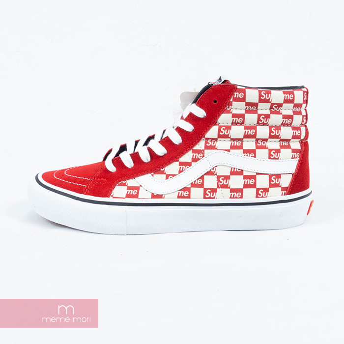 supreme vans red checkered