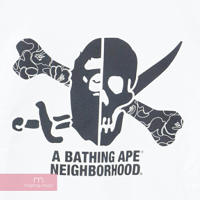 楽天市場 セール A Bathing Ape Neighborhood 2018aw Crewneck アベイシングエイプ ネイバーフッド ロゴプリントクルーネックスウェットシャツ トレーナー 裏起毛 ホワイト サイズxl プレゼント ギフト 191103 新古品 Meme Mori