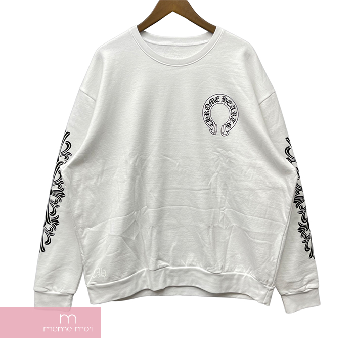 CHROME HEARTS Horseshoe ホワイト トレーナー Crewneck クロムハーツ