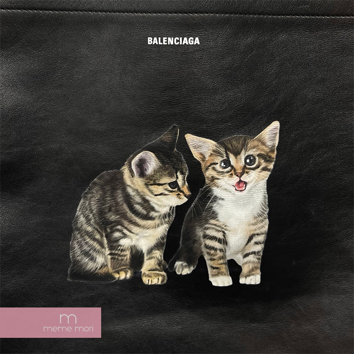 BALENCIAGA Kitten Print 猫 キトンプリントレザートートバッグ Bag