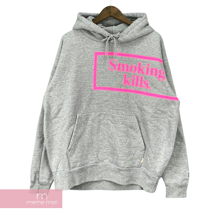 楽天市場 Fr2 In The House ss Smoking Kills Hoodie エフアールツー インザハウス スモーキングキルズフーディ プルオーバーパーカー ロゴプリント グレー サイズl 中古 B Meme Mori
