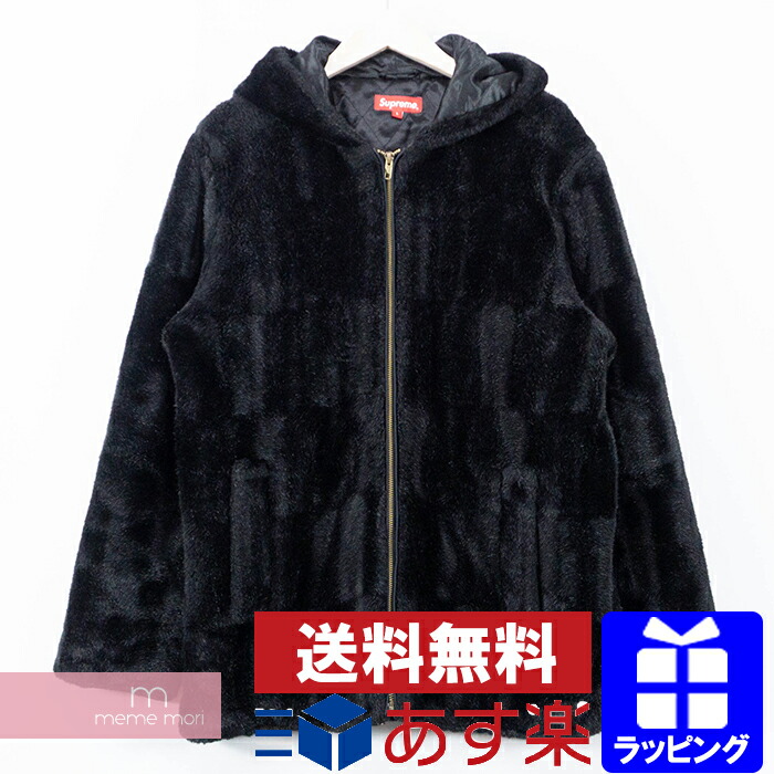 supreme faux fur hooded zip jacket