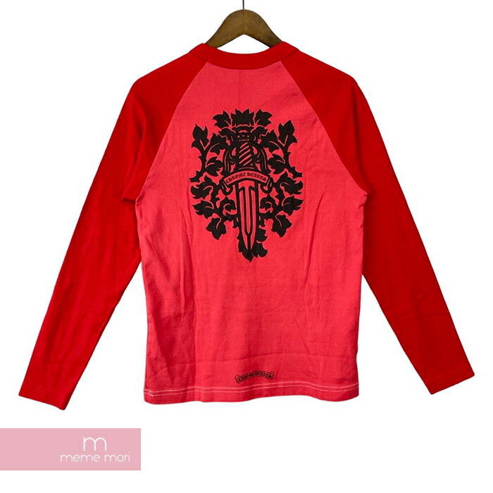 63 以上節約 Chrome Hearts Miami Limited Dagger Print Raglan Sleeve Tee クロムハーツ マイアミリミテッドダガープリントラグランスリーブtシャツ 長袖カットソー ロンt マイアミ限定 レッド サイズl 2704 新古品 Me04