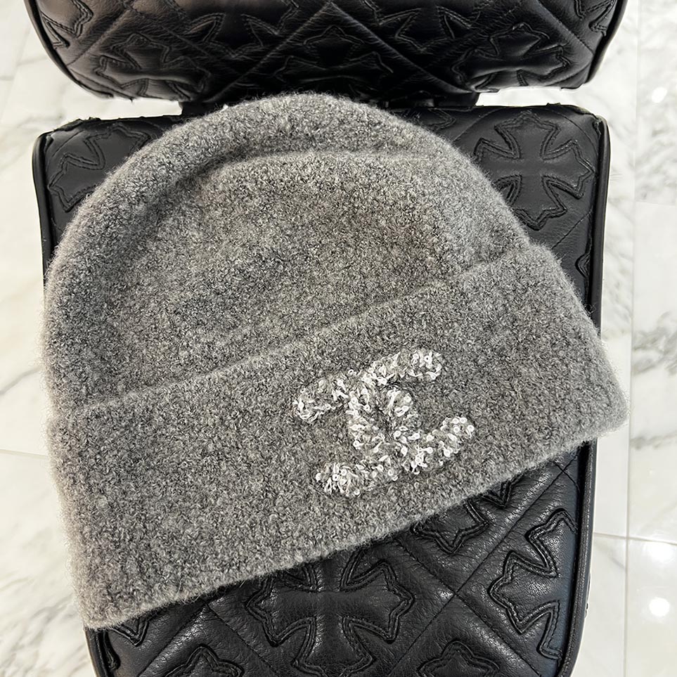 シャネル CHANEL カシミヤニット帽 シャネル CHANEL CHANEL ニット帽 AAB308 B21678 カシミヤ ココマーク