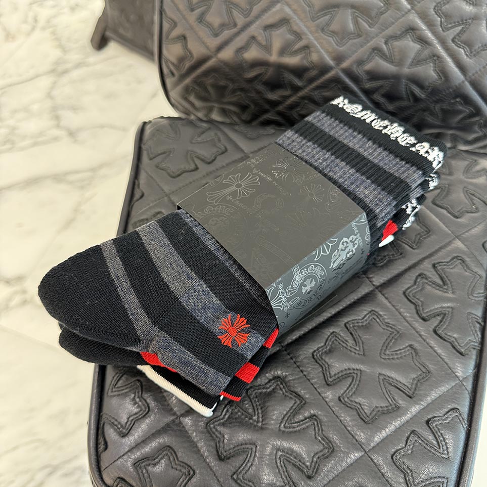 未使用品　クロムハーツ　靴下　3点セット CHROME HEARTS クロムハーツ ソックス 靴下 3足セット (CHROME
