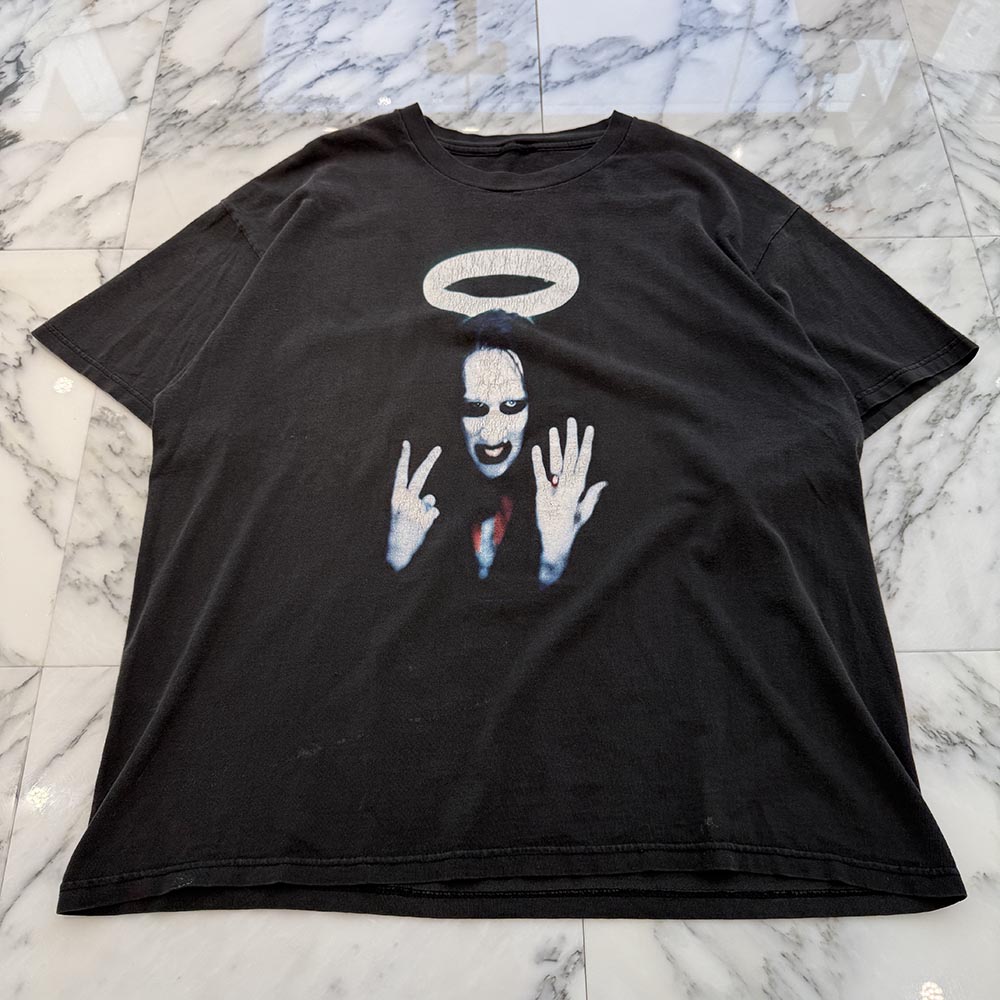 新品:マリリン・マンソン「ツアー・プリントTシャツ●M」THE END TOUR Marilyn Manson Tシャツ マリリン・マンソン The End Times Tour