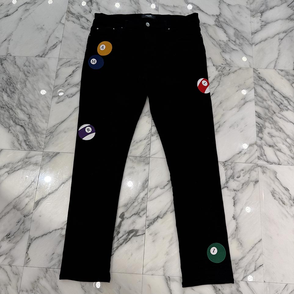 楽天市場】アミリ AMIRI サイズ:30インチ Leather Thrasher Jean