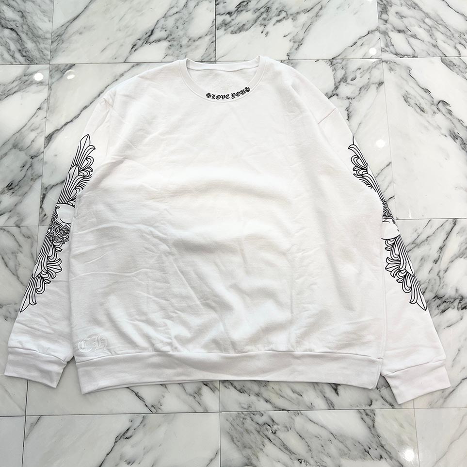 新品　クロムハーツ フローラルクロス クルーネック スウェット 長袖　XL 楽天市場】CHROME HEARTS SWEAT SHIRT FLORAL CROSS BLACK