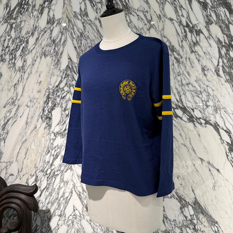 楽天市場】CHROME HEARTS CROP TOP LONG SLEEVE T-SHIRT FLAME BLACK