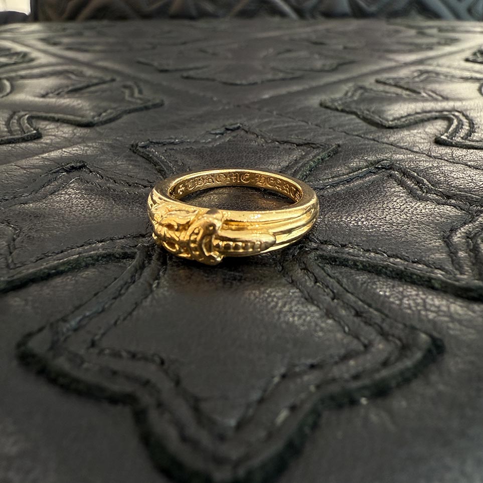 楽天市場】CHROME HEARTS DOUBKE FLORAL CROSS RING 22K SIZE 18