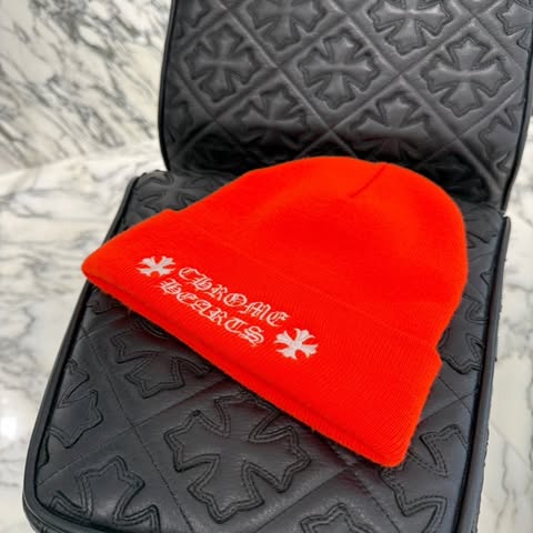 CHROME HEARTS WATCH CAP Size ONE SIZE（23珊）クロムハーツ ワッチキャップ ロゴビーニー 編み物旗がしら 編み物帽 刺しゅう オレンジ色 大きさONE SIZE（23珊）【260527】【新古品】