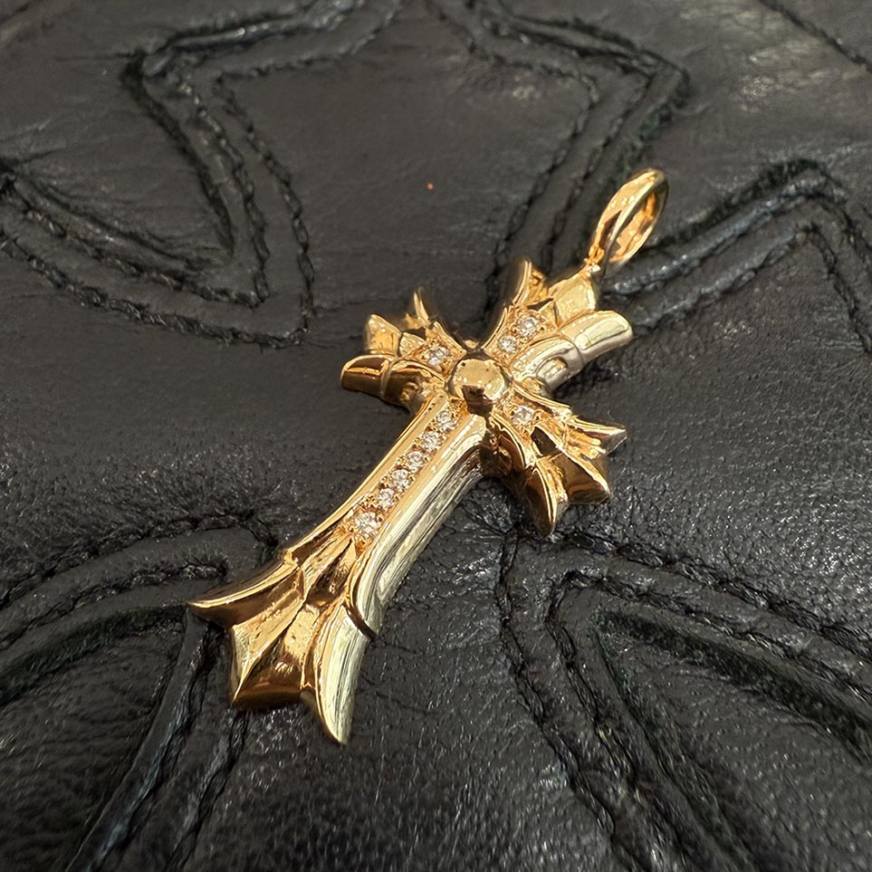 楽天市場】CHROME HEARTS 22K TINY E CROSS DOUBLE SIDE DIAMOND