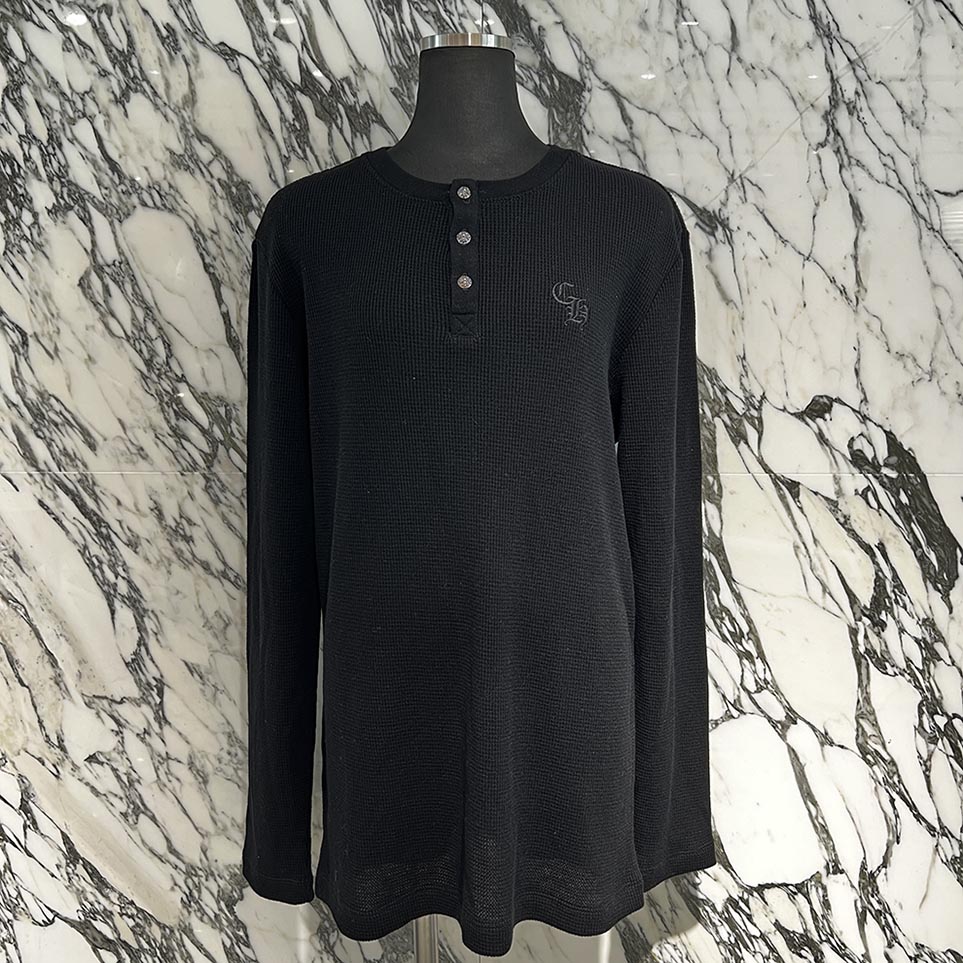 CHROME HEARTS クロムハーツ　長袖ヘンリーTシャツXL HENLEY CHROME HEARTS クロムハーツ 長袖ヘンリーTシャツXL HENLEY
