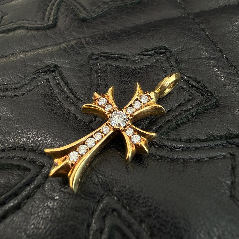 楽天市場】CHROME HEARTS 22K TINY E CROSS DOUBLE SIDE DIAMOND