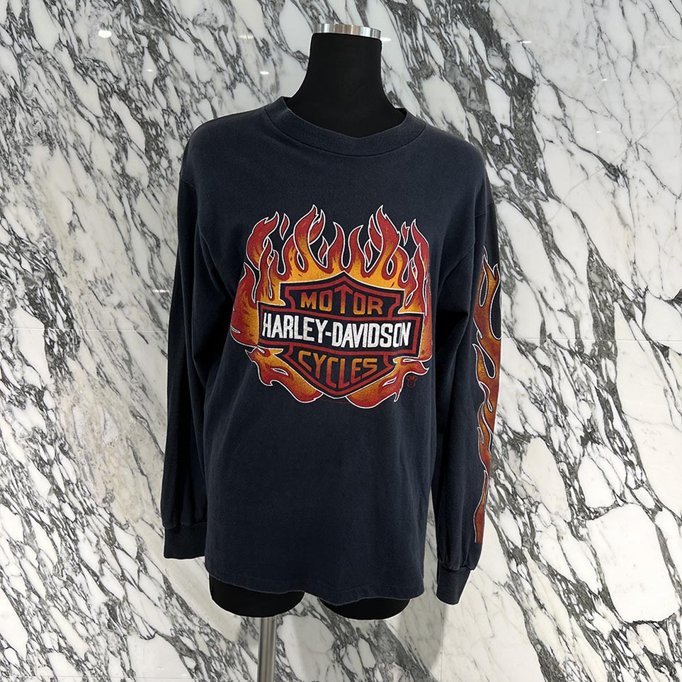 【HARLEY DAVIDSON】L/S Tee デカロゴ スリーブロゴ 2XL HARLEY DAVIDSON】L/S Tee デカロゴ スリーブロゴ 2XL