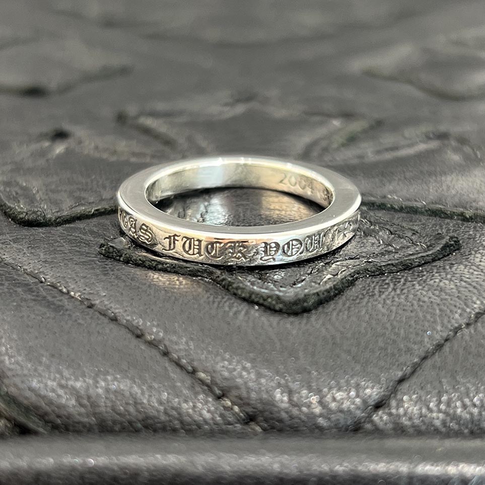 クロムハーツ スペーサー　シルバーリング　3mm 12号 CHROME HEARTS クロムハーツ スペーサーリング 3mm パヴェ