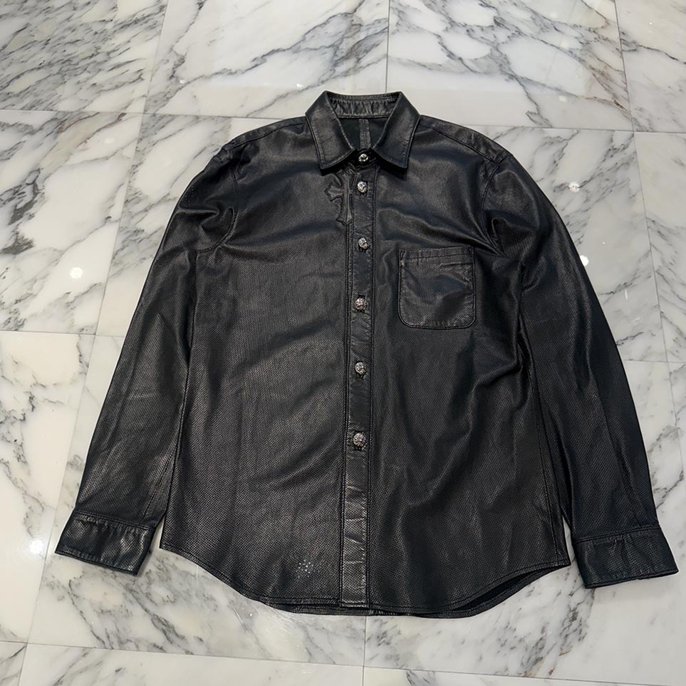楽天市場】【クロムハーツ】Chrome Hearts クロスボール レザー シャツ