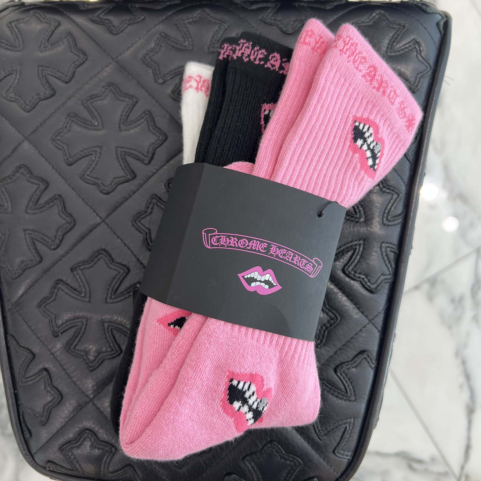 楽天市場】CHROME HEARTS 3 PAIR CHOMPER SOCKS SET クロムハーツ